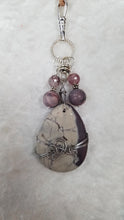 Load image into Gallery viewer, MATTE TERRA ROSA JASPER PENDANT LEATHER NECKLACE