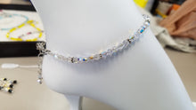 Load image into Gallery viewer, SWAROVSKI CRYSTAL ANKLET WITH STAINLESS STEEL CLASP