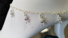 Load image into Gallery viewer, SWAROVSKI CRYSTAL ANKLET WITH STERLING SILVER ROLO CHAIN