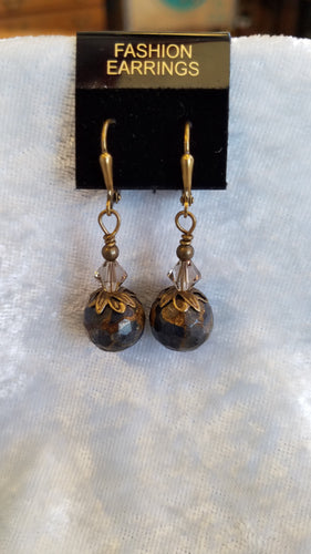 EARRINGS BRASS DANGLE LEVER BACK EAR WIRES