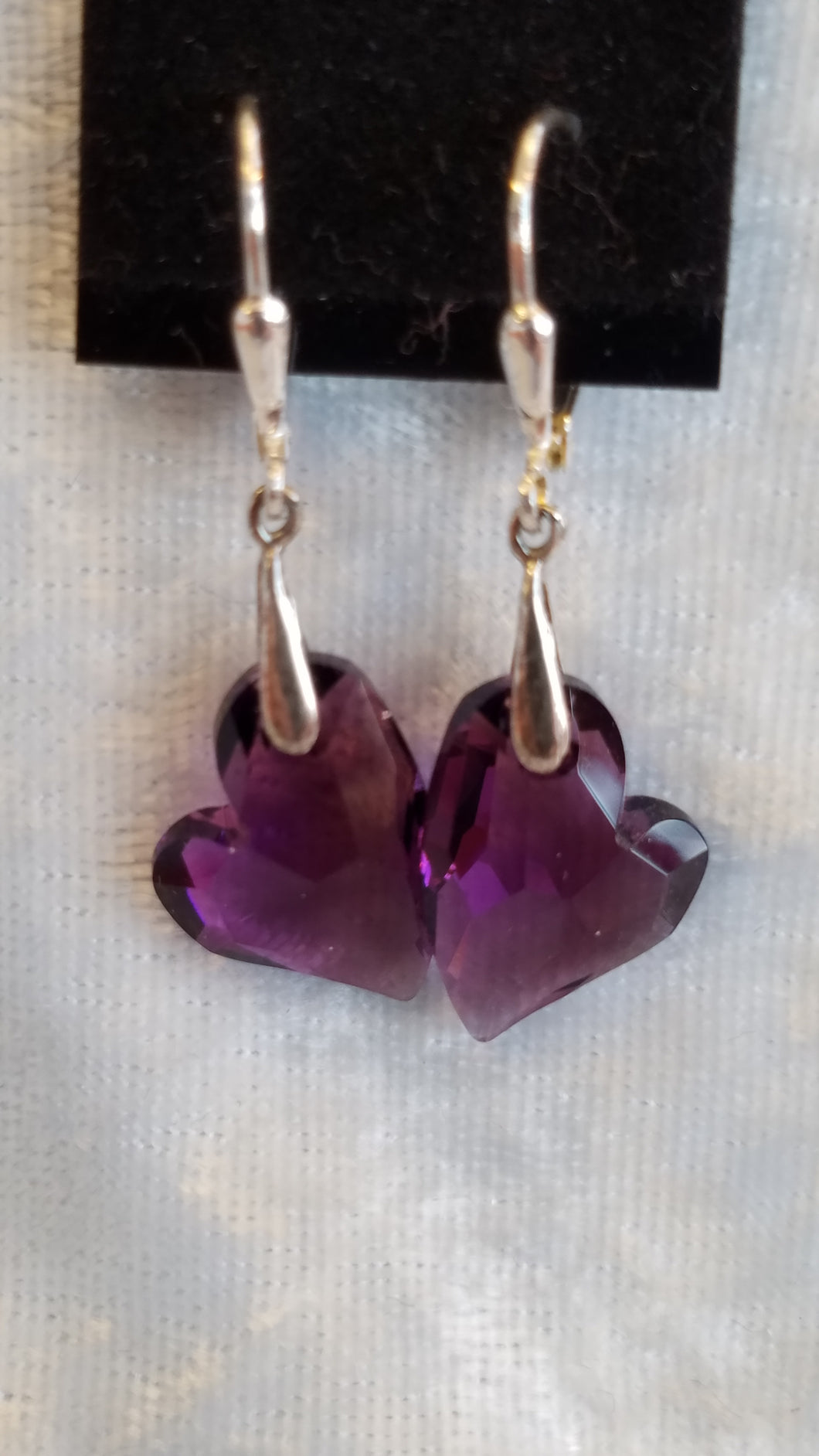 STERLING SILVER SWAROVSKI CRYSTAL DROP EARRINGS