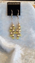 Load image into Gallery viewer, STERLING SILVER SWAROVSKI CRYSTAL DROP EARRINGS