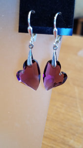 STERLING SILVER SWAROVSKI CRYSTAL DROP EARRINGS