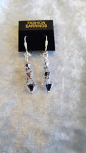 Load image into Gallery viewer, SWAROVSKI COMET ARGENT BICONE SILVER PLATED EARRINGS