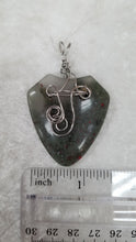 Load image into Gallery viewer, MOSS AGATE PENDANT WRAPPED IN STAINLESS STEEL