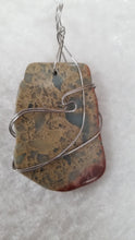 Load image into Gallery viewer, SEA SEDIMENT JASPER FREEFORM WIRE WRAPPED IN STAINLESS STEEL