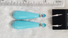 Load image into Gallery viewer, TURQUOISE COLOR EARRINGS WITH SWAROVSKI CRYSTAL