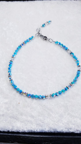 SWAROVSKI CRYSTAL TURQUOISE ANKLET